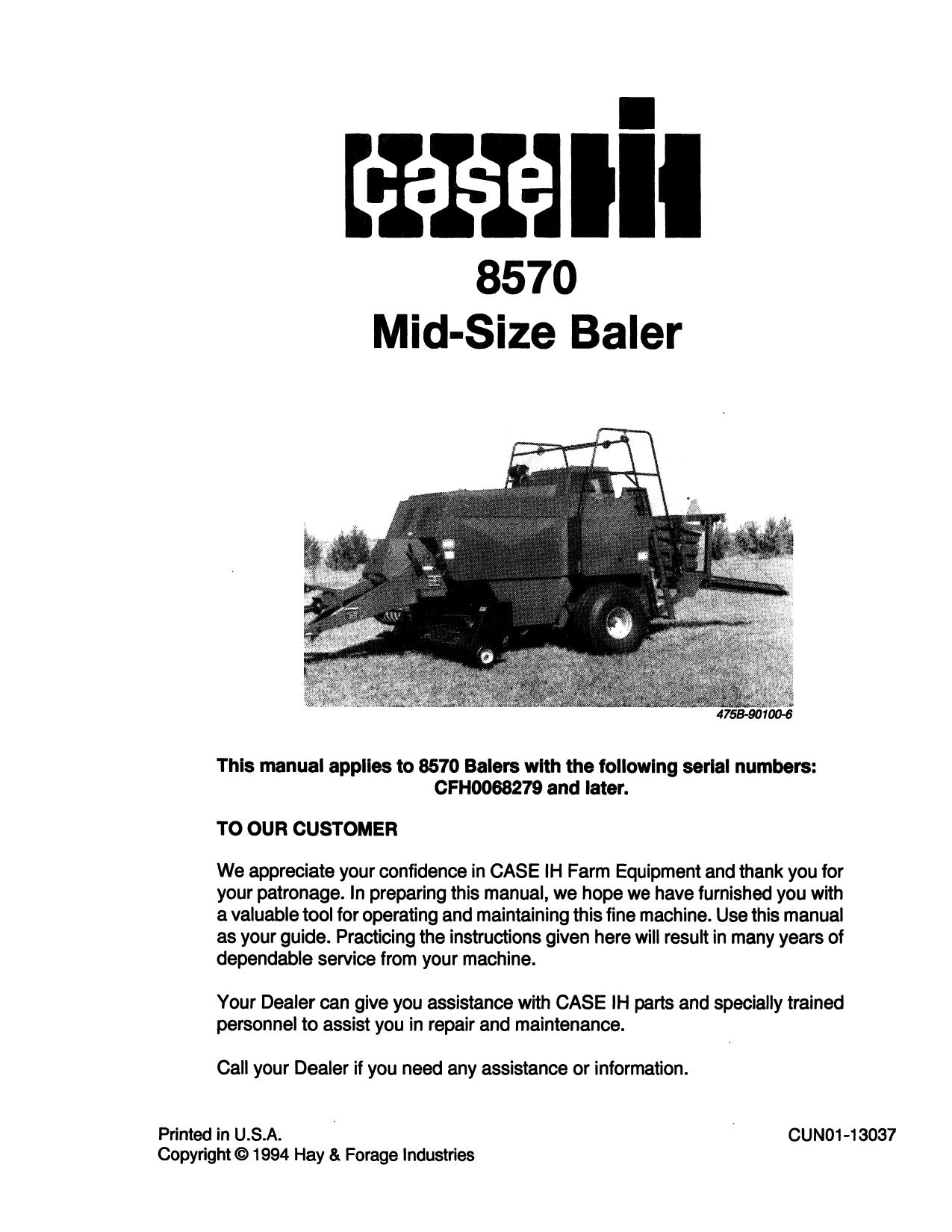 O-MAN 8570 AFTER SN CFH0068279 service manual